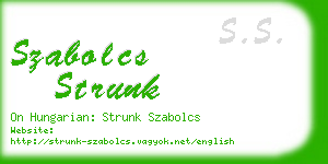 szabolcs strunk business card
